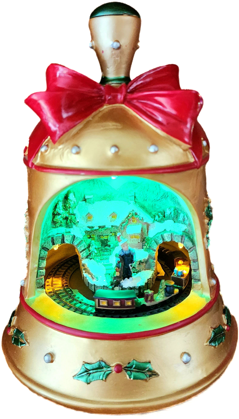 Twa11133 Xmas bell with train around