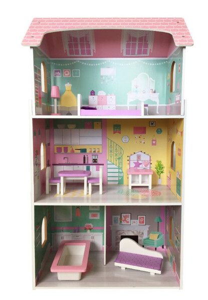 IDT014722 ANNA'S DOLL HOUSE W/8PCE FURNITURE