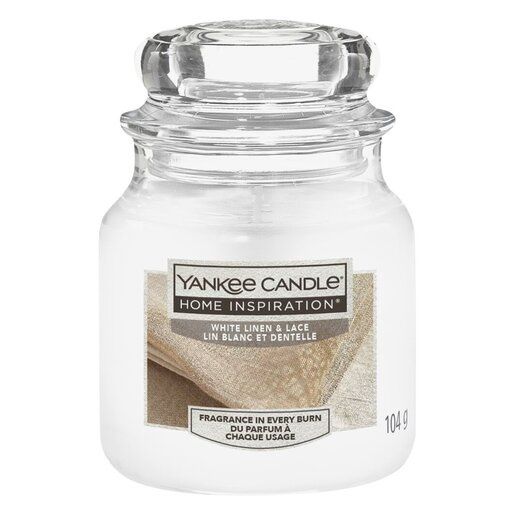 Small Jar White Linen &amp; Lace