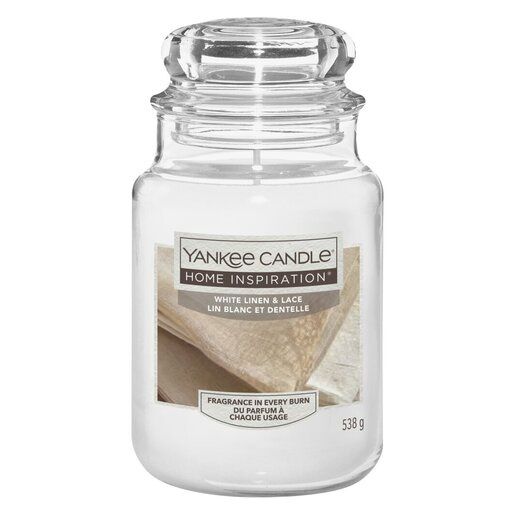 Large Jar White Linen &amp; Lace