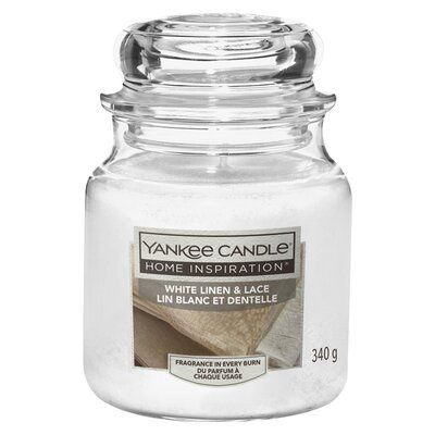 Medium Jar White Linen &amp; Lace