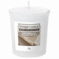 Votive White Linen &amp; Lace