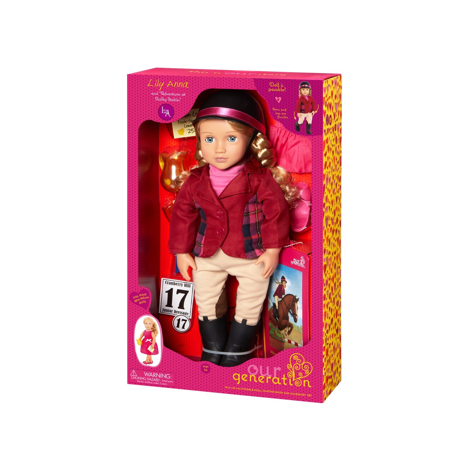 IDT006356 OG DELUXE DOLL W/ BOOK LILY ANNA 18INCH BLONDE