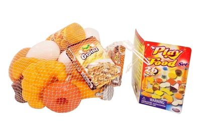 IDT011649 PLAY FOOD SET 26 PCE IN NET BAG