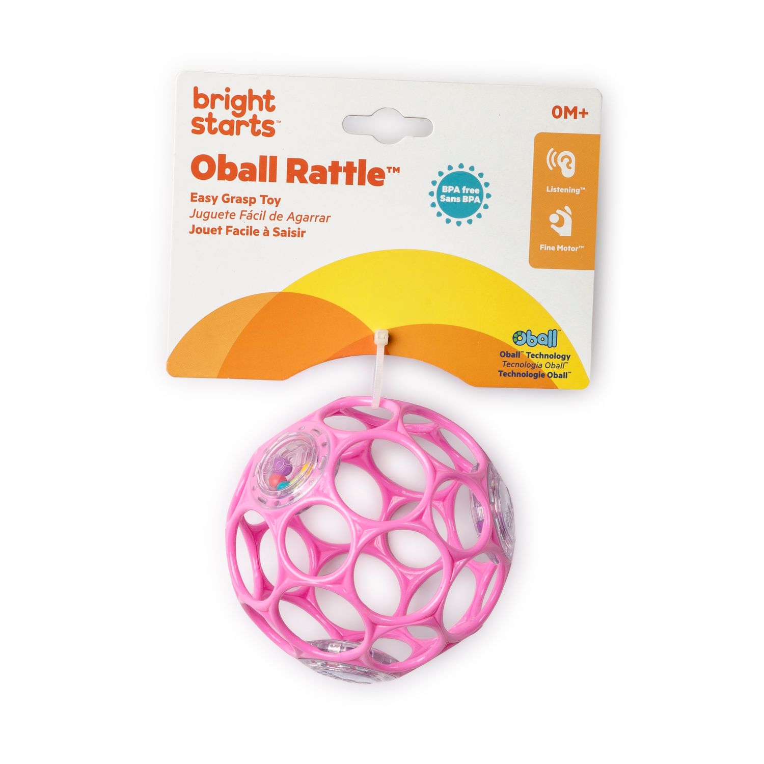 IDT014041 BS OBALL RATTLE EASY-GRASP BALL PINK