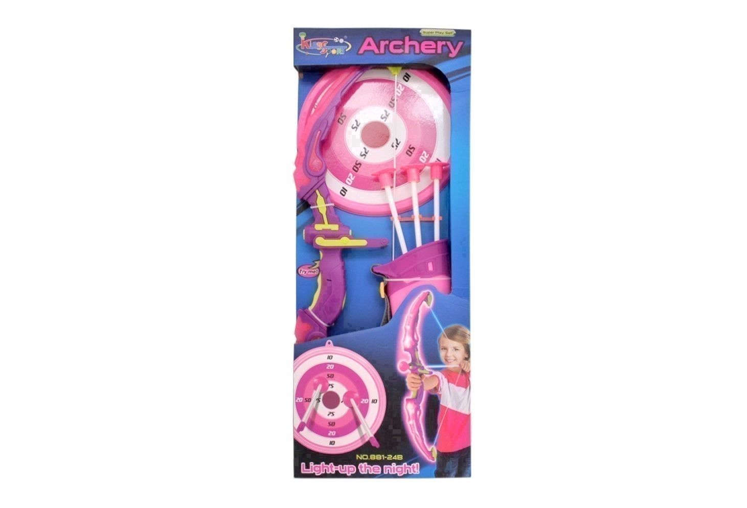 IDT011746 KING SPORT PINK ARCHERY SET WITH TARGET