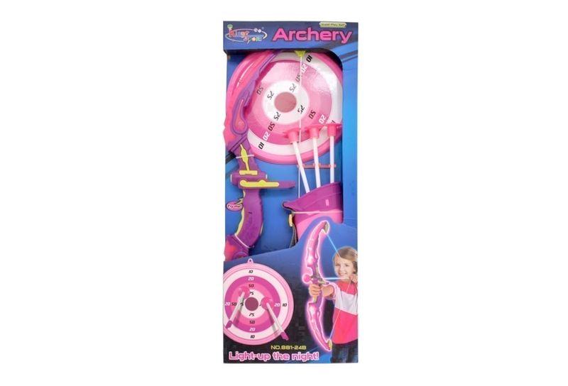 IDT011746 KING SPORT PINK ARCHERY SET WITH TARGET