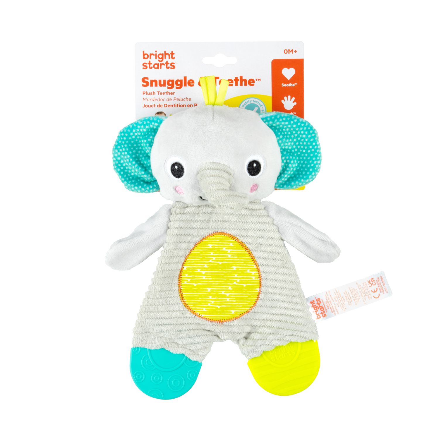IDT014089 BS SNUGGLE &amp; TEETHE PLUSH TEETHER ELEPHANT