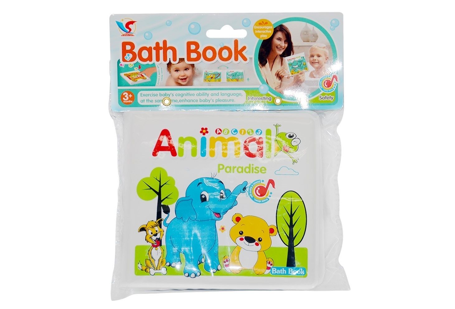 IDT013136 EVA BATH BOOK ANIMALS IN PVC BAG
