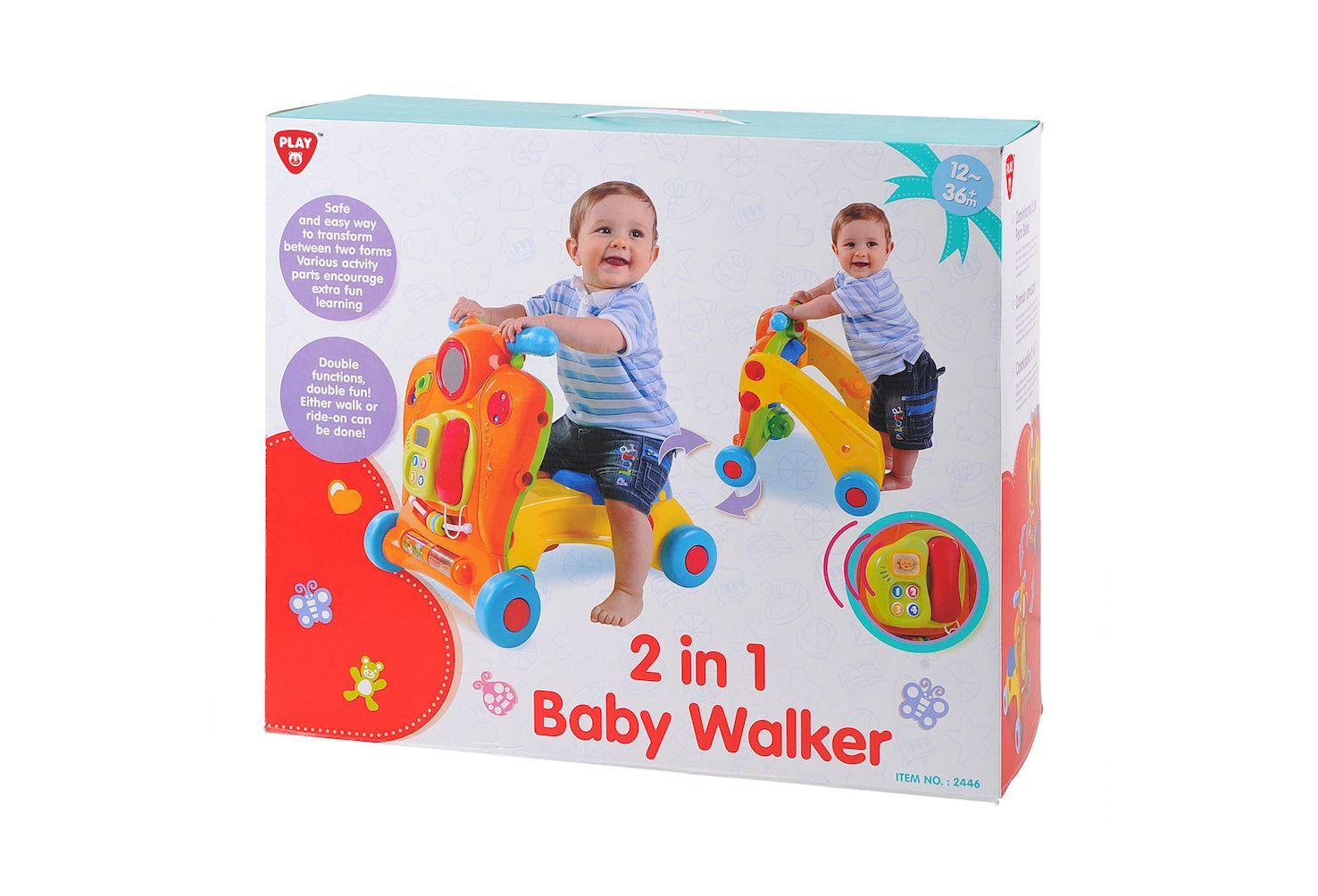 IDT014290 PLAY GO B/O 2 IN 1 BABY WALKER
