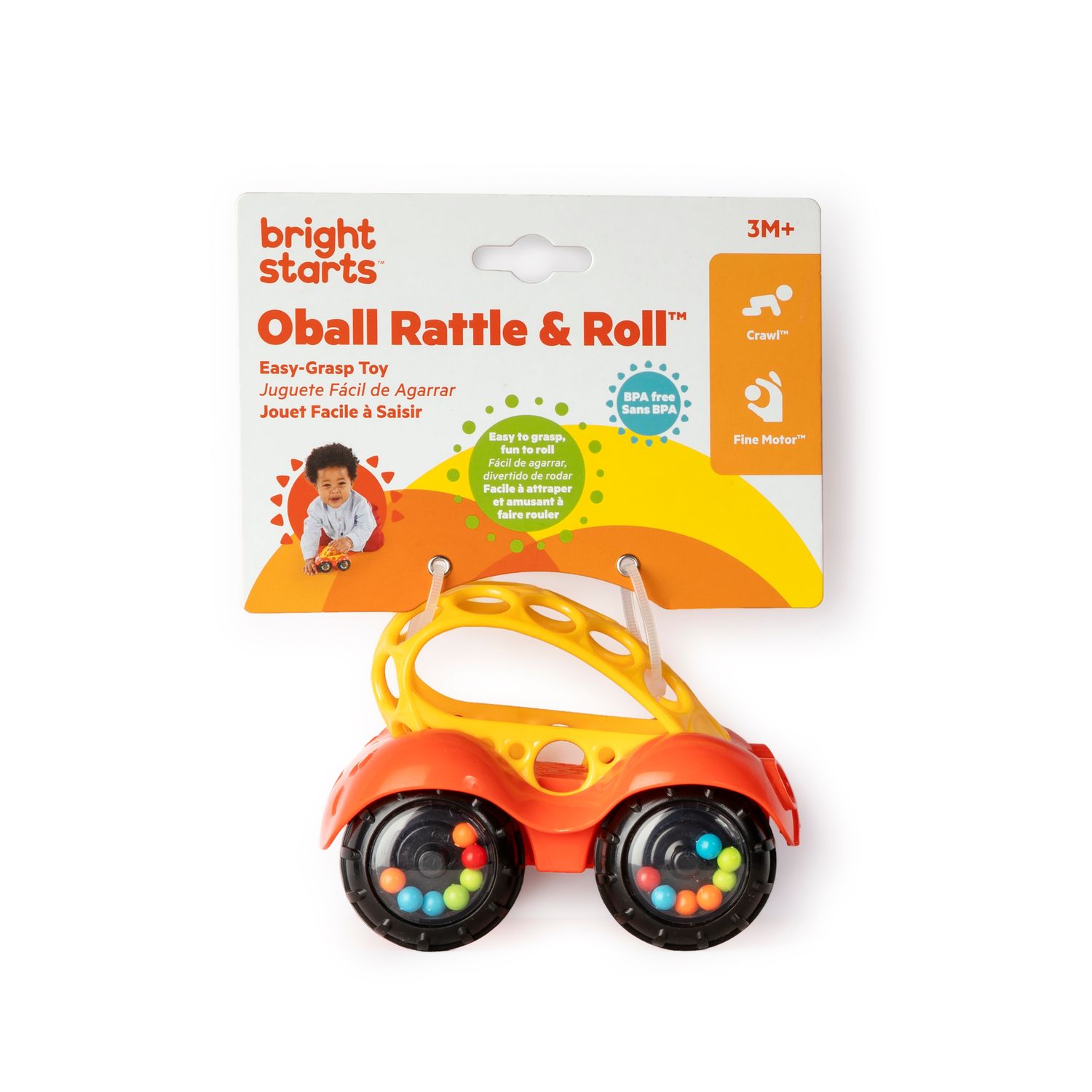 IDT014036 BS OBALL RATTLE &amp; ROLL BUGGIE TOY