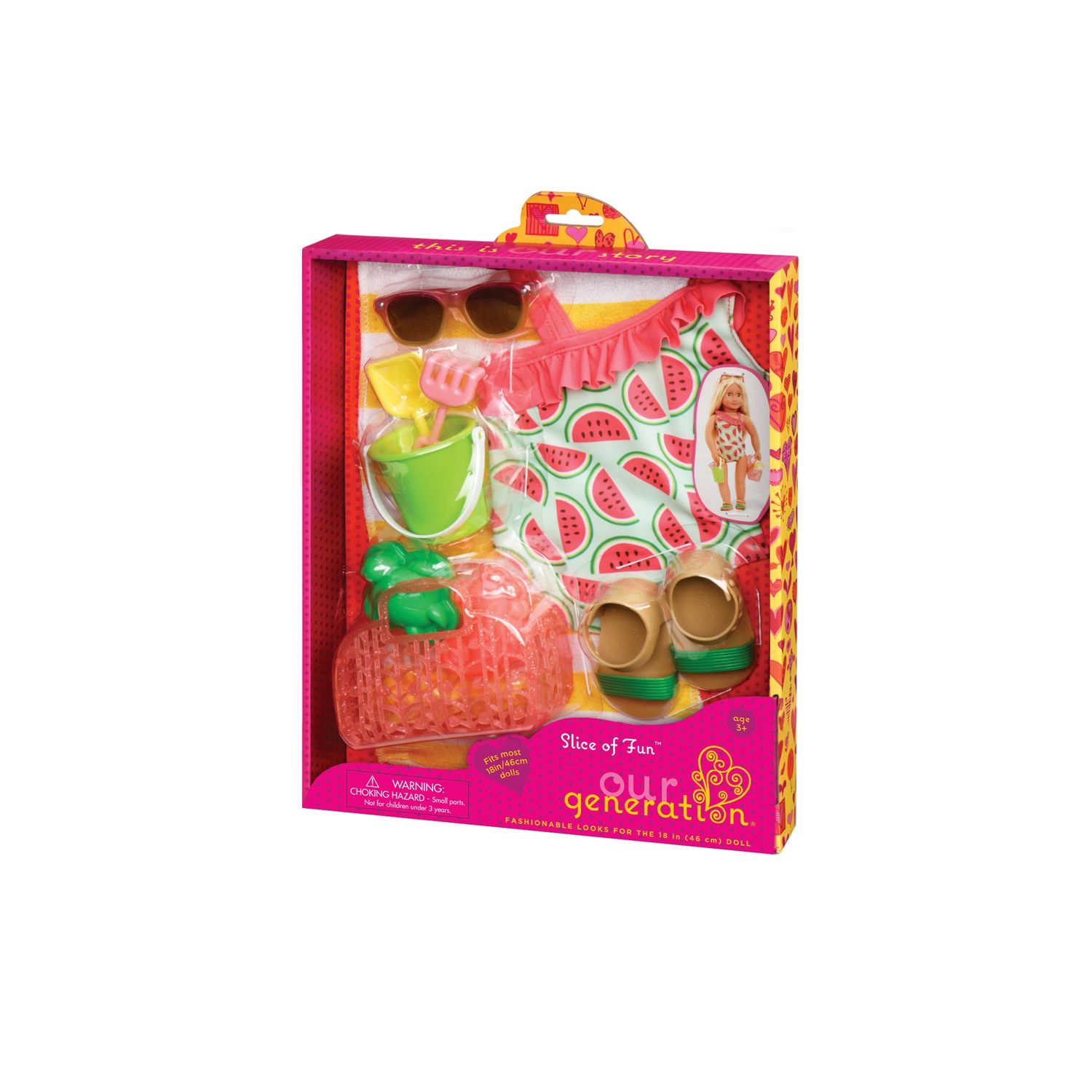 IDT011735 OG REGULAR WATERMELON PRINT SWIMSUIT - SLICE OF FUN