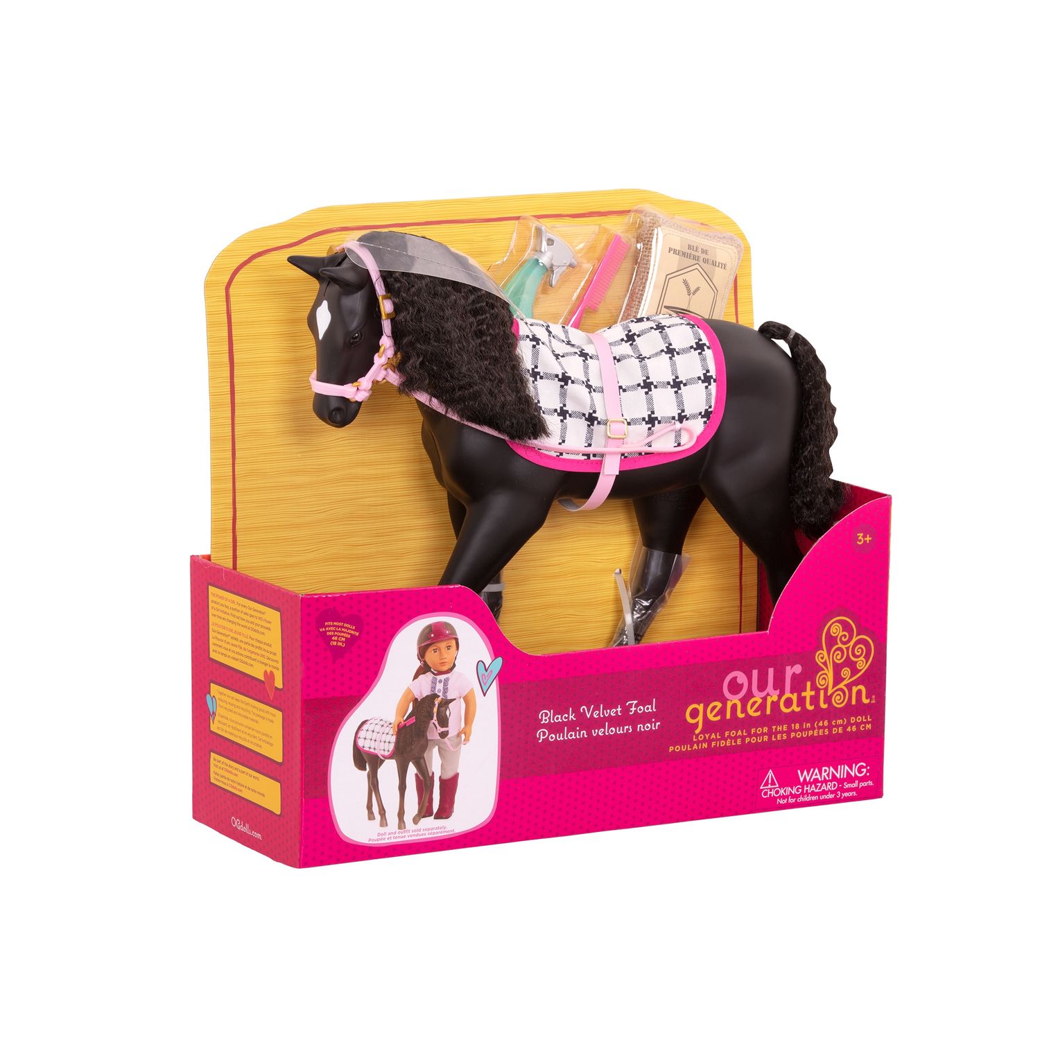 IDT014349 OG FOAL BLACK VELVET HORSE 13INCH