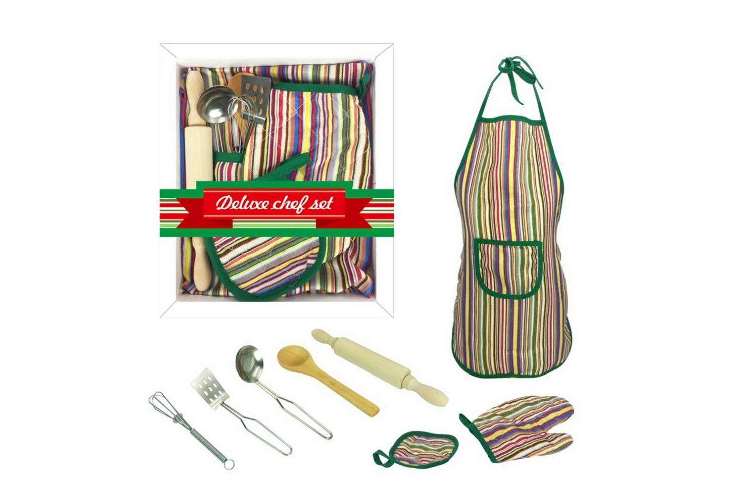 IDT012134 DELUXE CHEF SET STRIPES