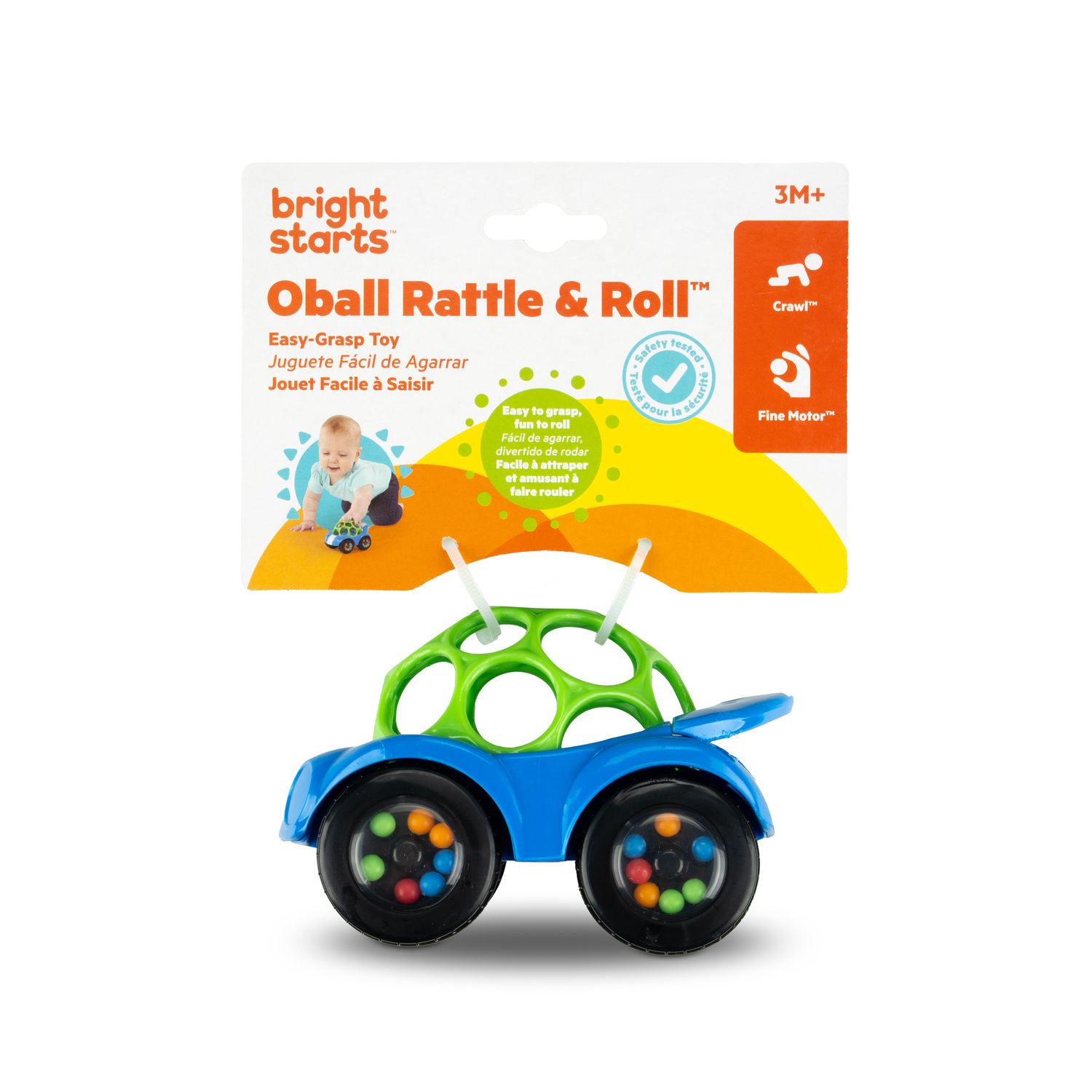IDT014038 BS OBALL RATTLE &amp; ROLL SPORTS CAR TOY