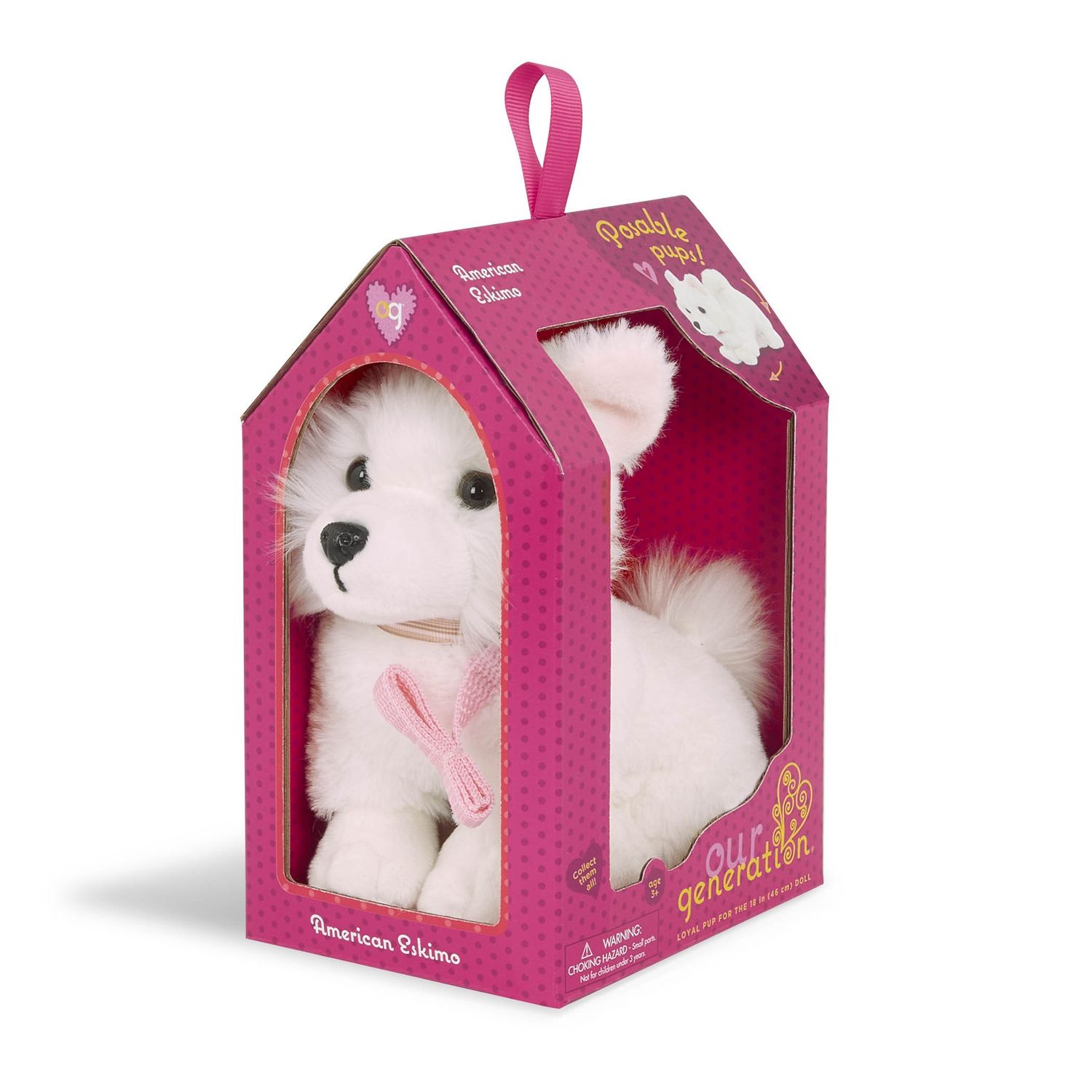 IDT015312 OG POSEABLE AMRICAN ESKIMO PUPS 6INCH