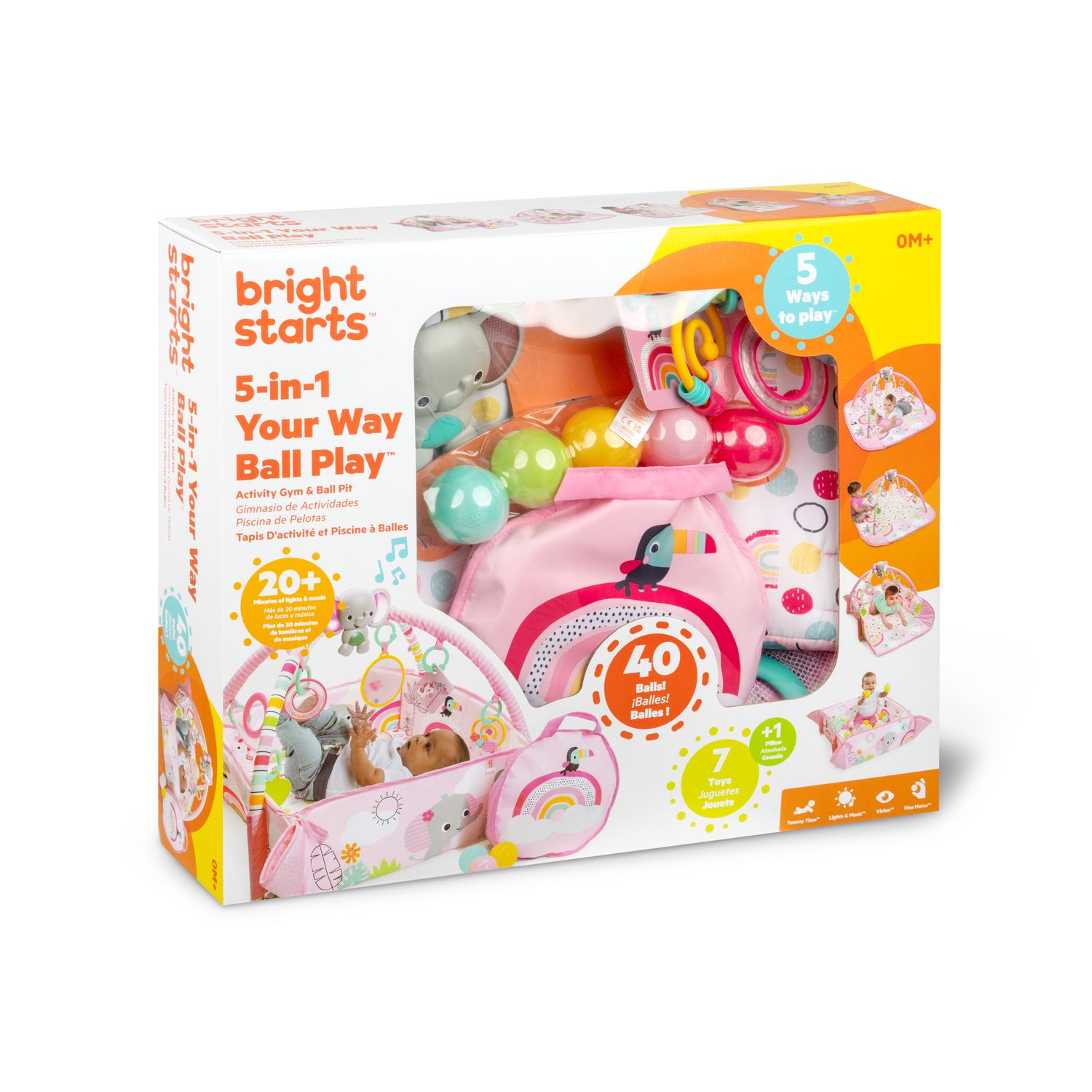 IDT014768 BS 5-IN-1 YOUR WAY BALL PLAY ACTIVITY GYM &amp; BALL PIT PINK