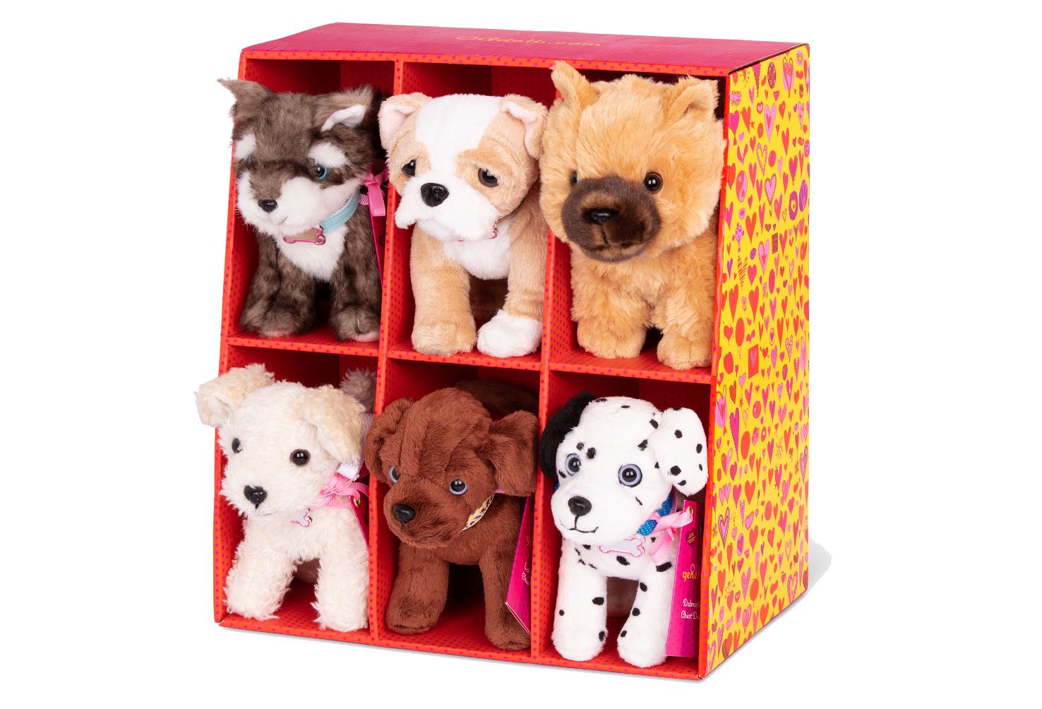IDT014242 OG ASTD 6INCH PLUSH PUPS 6 IN DISPLAY