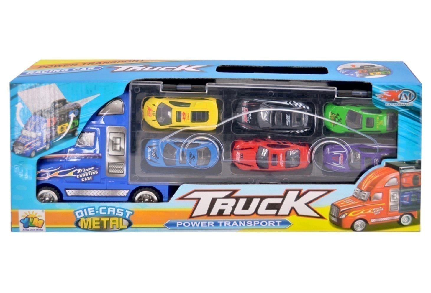 IDT011752 FREE WHEEL TRUCK WITH 6 DIE CAST CARS ASTD