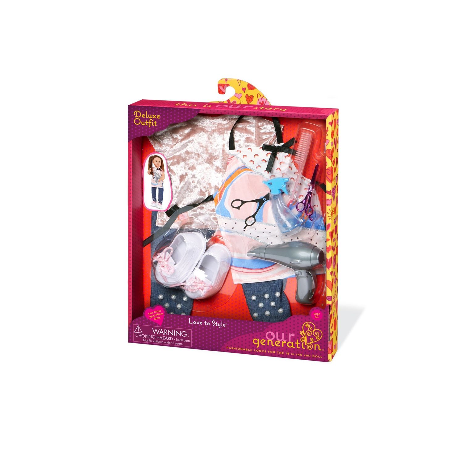 IDT015248 OG DELUXE HAIR STYLIST OUTFIT W/VELVET - LOVE TO STYLE