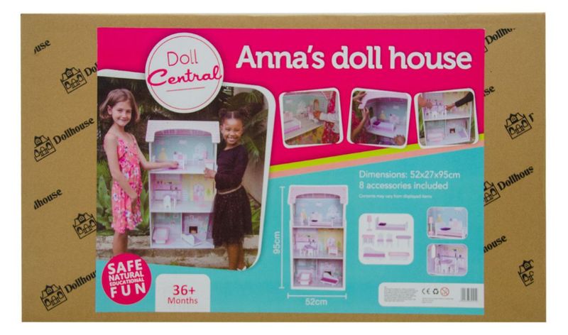 IDT014722 ANNA'S DOLL HOUSE W/8PCE FURNITURE