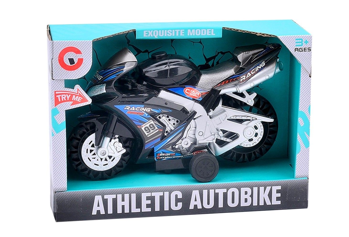 IDT017765 FRICTION ATHLETIC MOTORBIKE W/LIGHT &amp; SOUND