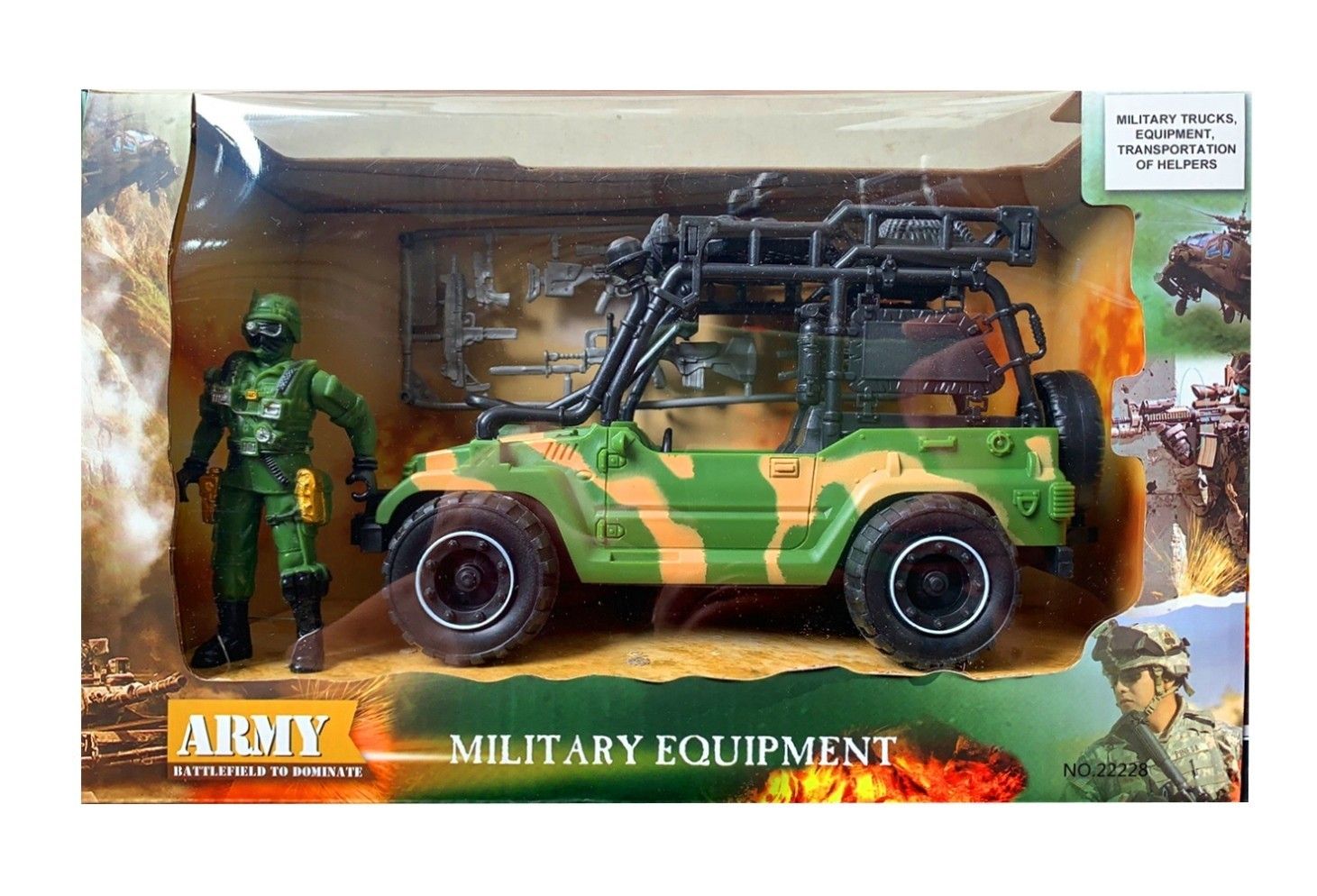 IDT016954 MILITARY JEEP &amp; SOLDIER IN W/B