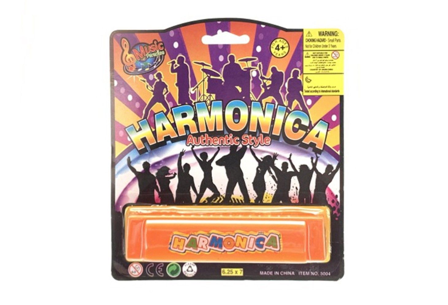 IDT016324 AUTHENIC STYLE HARMONICA ON CARD