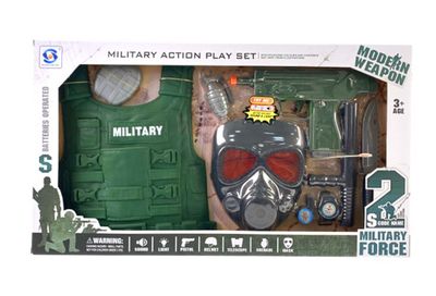 IDT016928 MILITARY FORCE DRESSUP PLAYSET W/BULLETPROOF