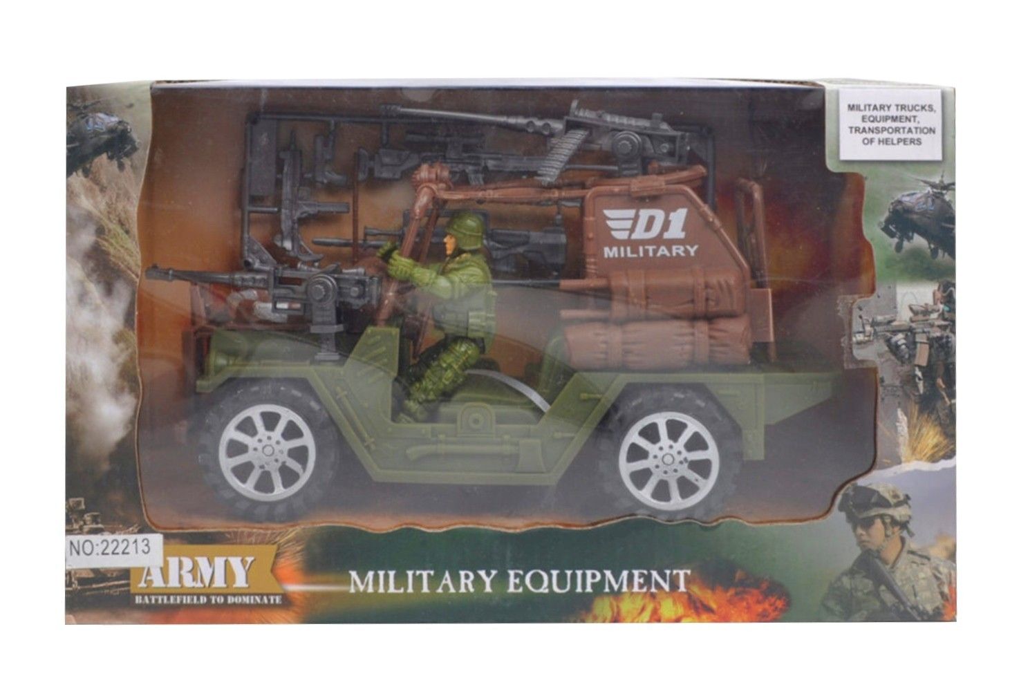 IDT016953 ARMY JEEP &amp; SOLDIER IN W/B