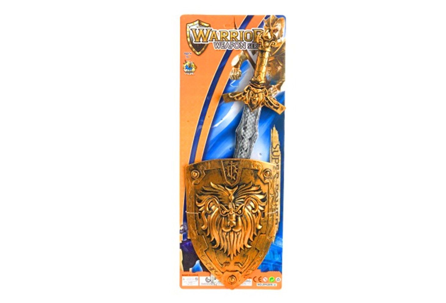 IDT016902 WARRIOR WEAPON W/SHIELD ON CARD