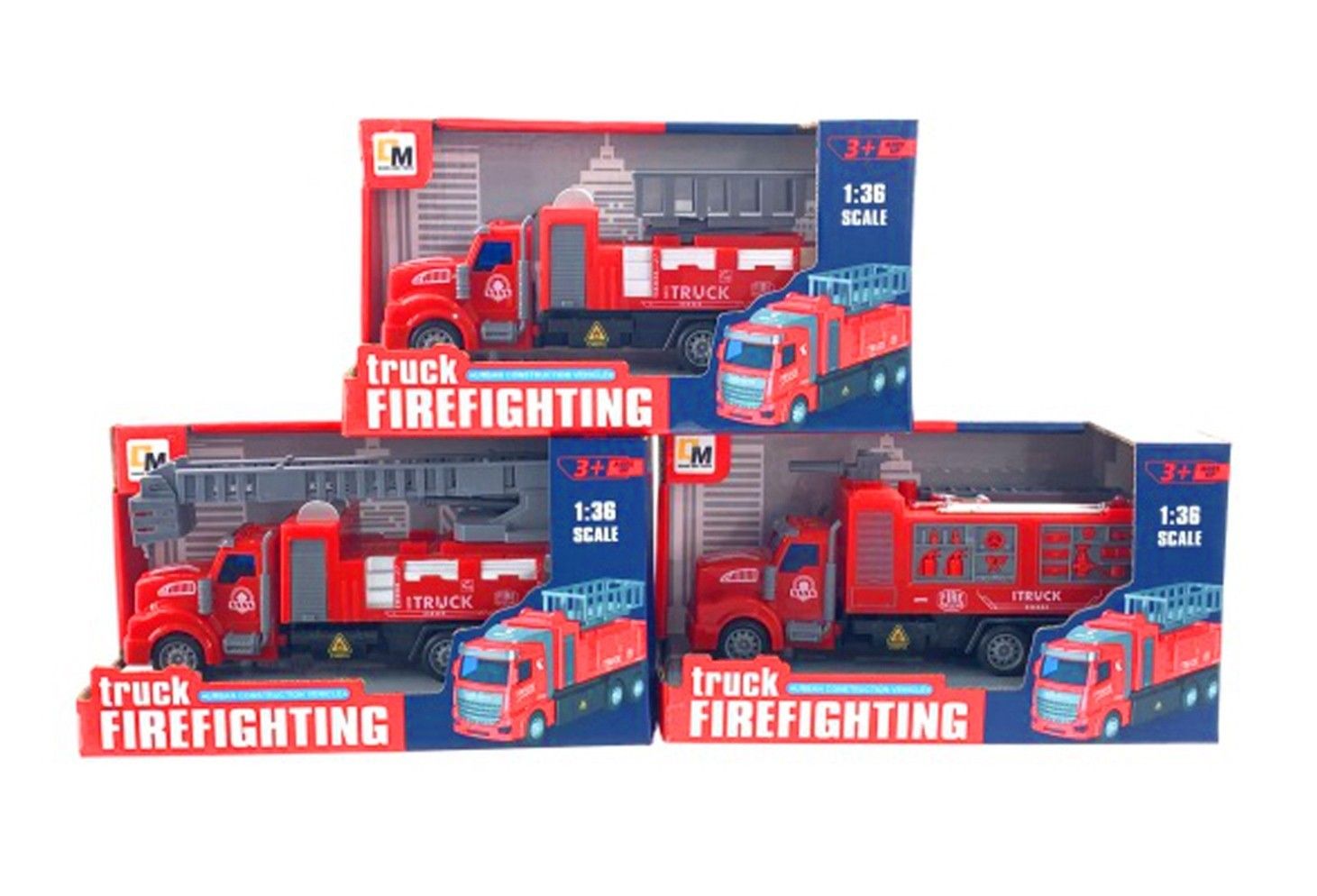 IDT017759 FIREFIGHTING PULLBACK TRUCK IN W/B 3 ASTD