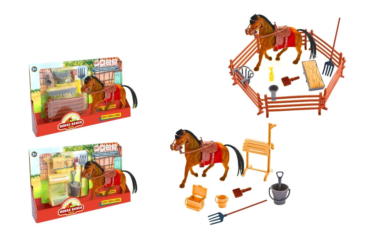IDT017202 HORSE RANCH PLAYSET 13 PCE 2 ASTD