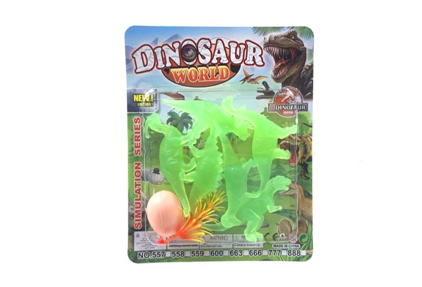 IDT017164 GLOW IN TH DARK DINOSAUR IN B/C