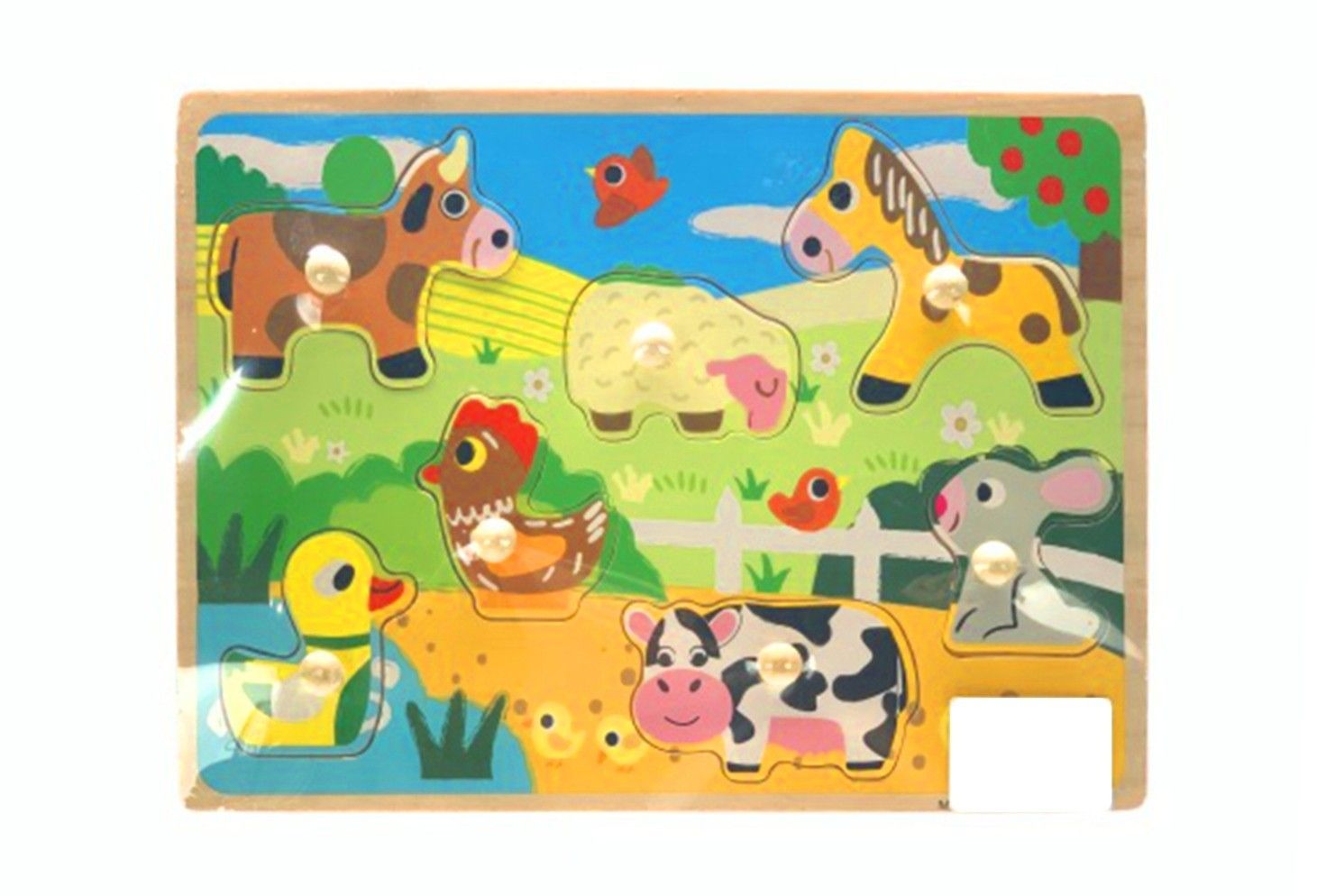 IDT16772 FARM ANIMAL PUZZLE W/HAND GRAB