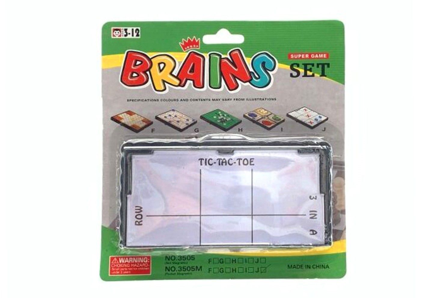 BRAINS MAGNETIC TIC TAC TOE GAME