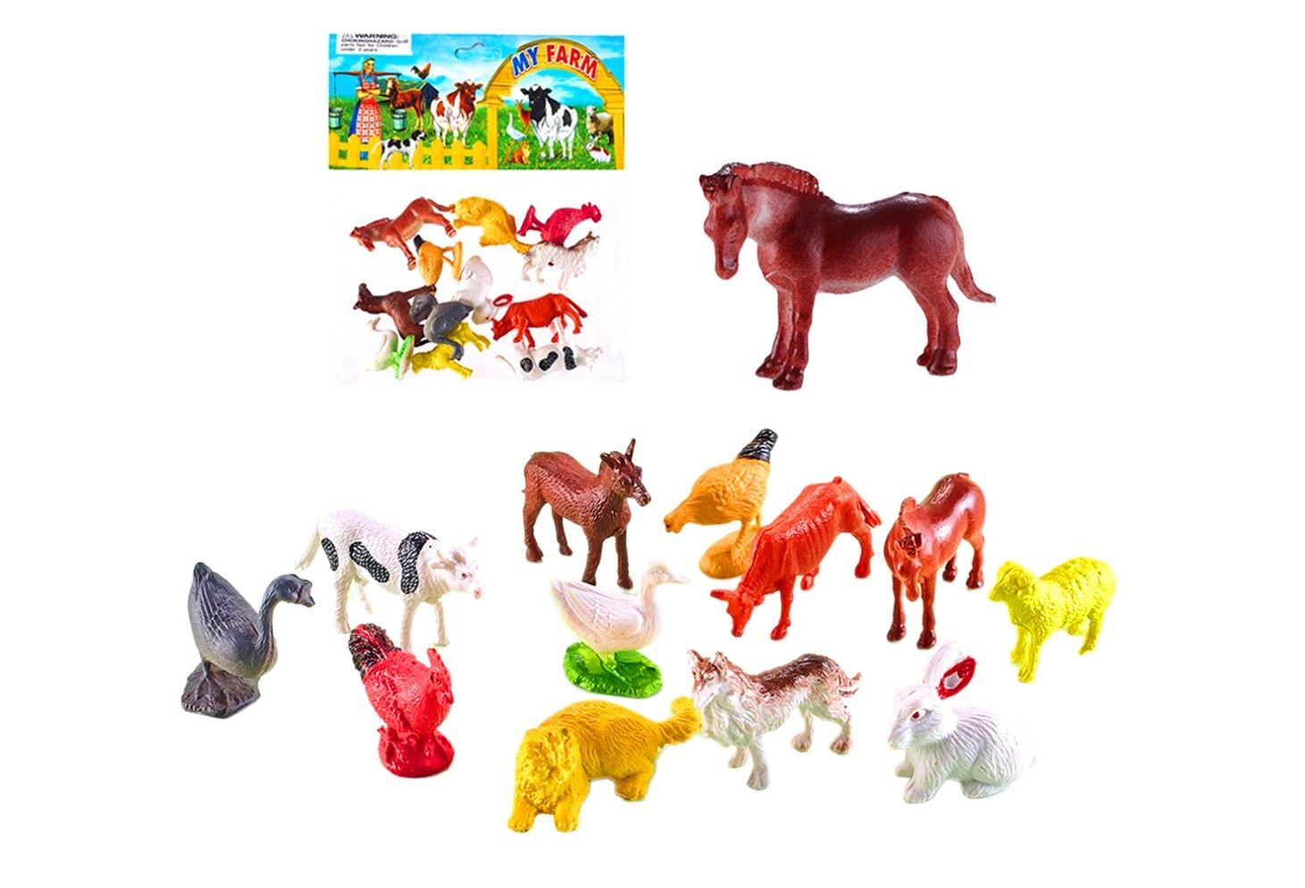 12 PCE FARM ANIMAL IN BAG