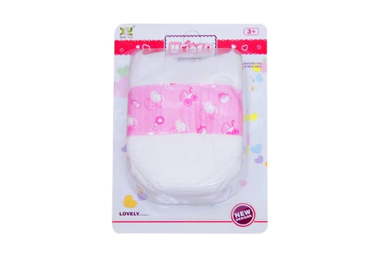 UKOKA 3 PCE DIAPER PINK