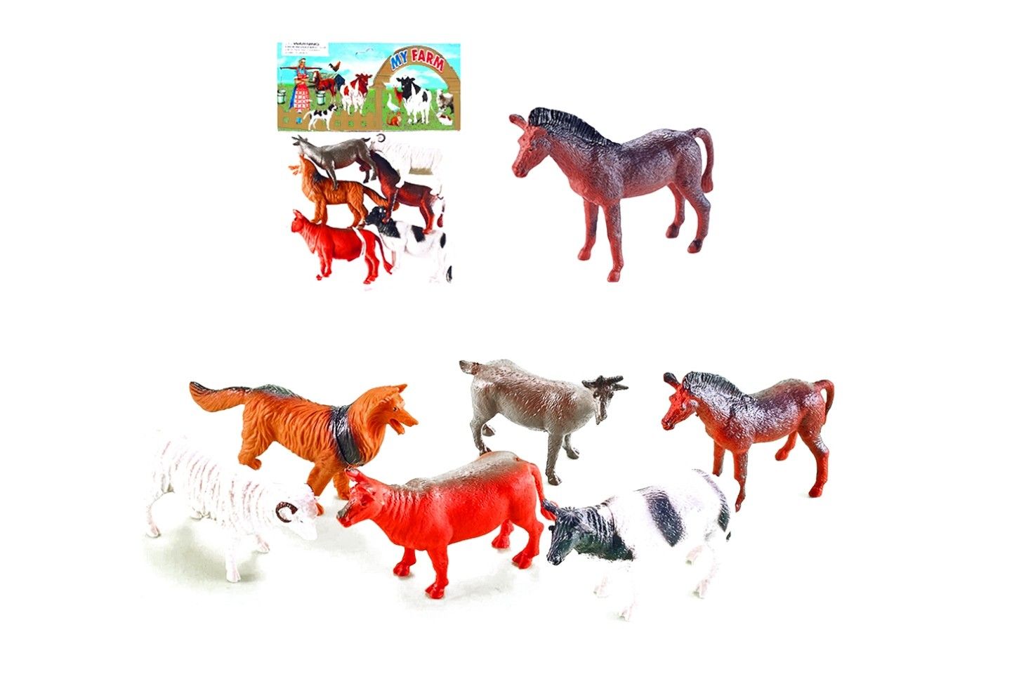 6 PCE FARM ANIMAL IN BAG