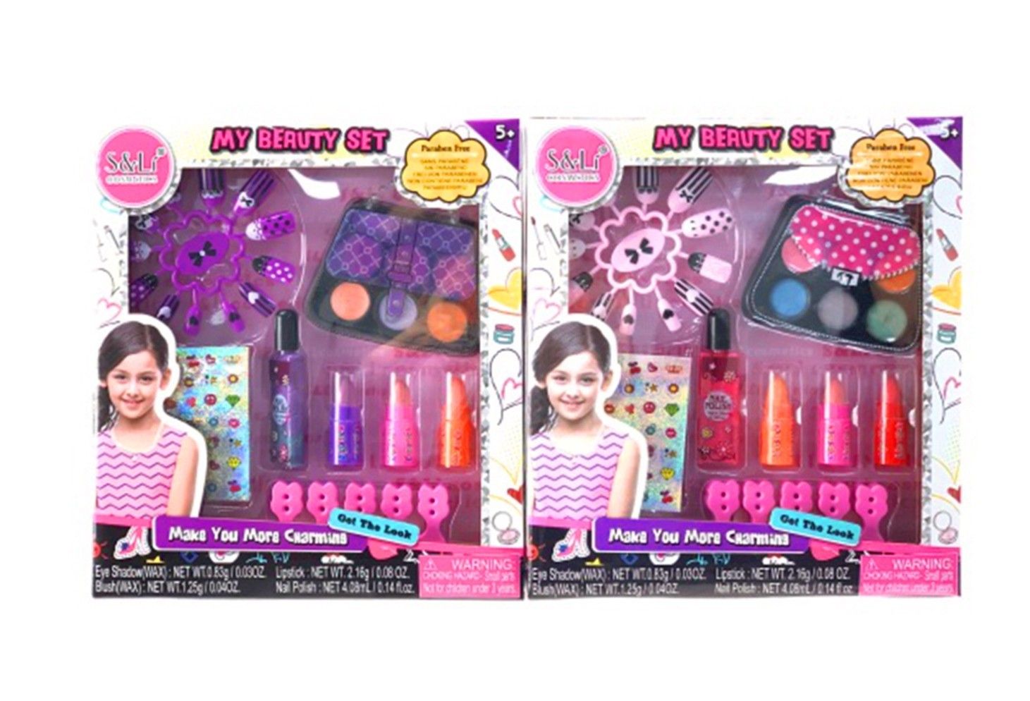 MY BEAUTY SET W/MAKEUP &amp; NAIL IN WINDOW BOX 2 ASTD