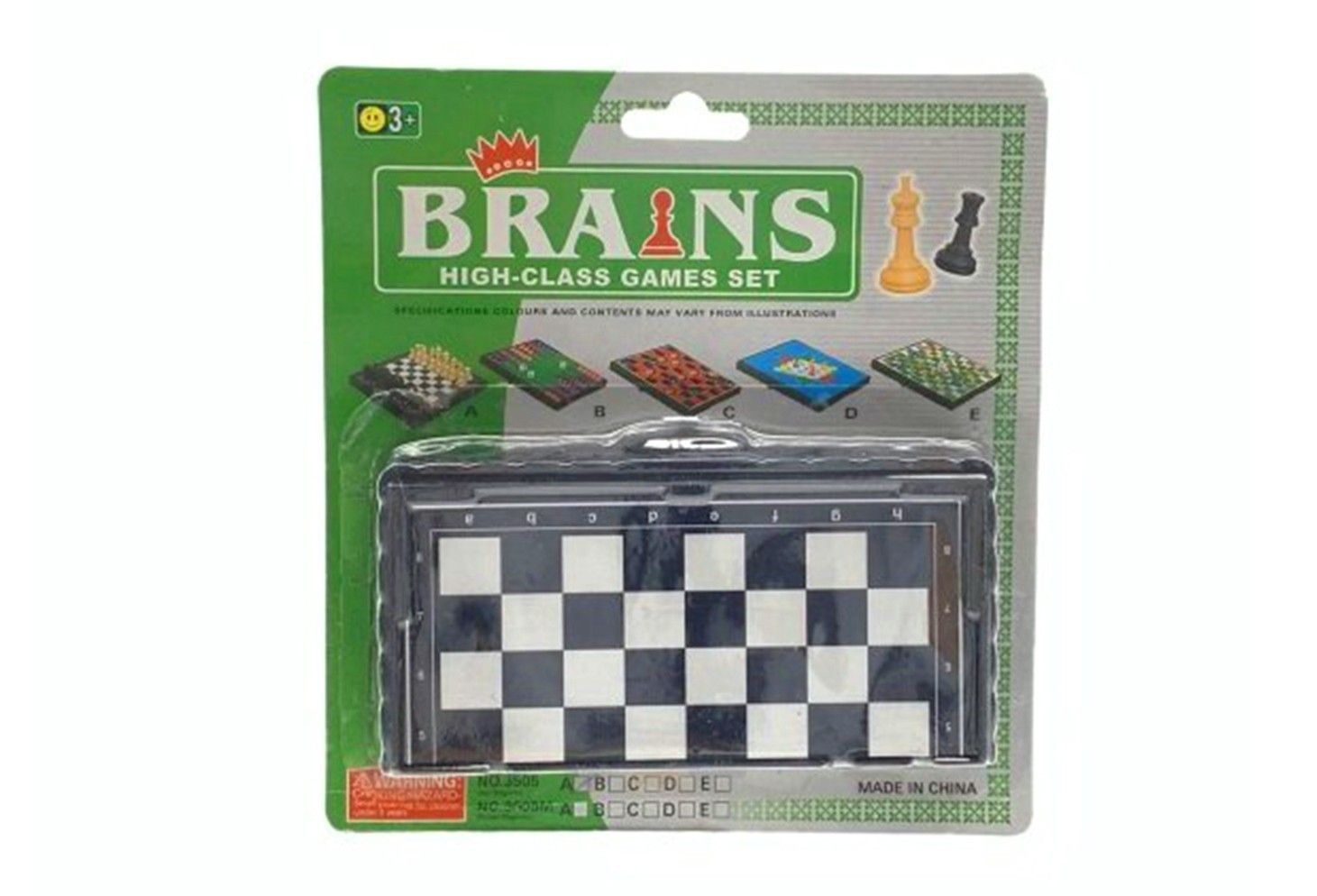BRAINS MAGNETIC CHESS GAME SET WHITE &amp; BLACK