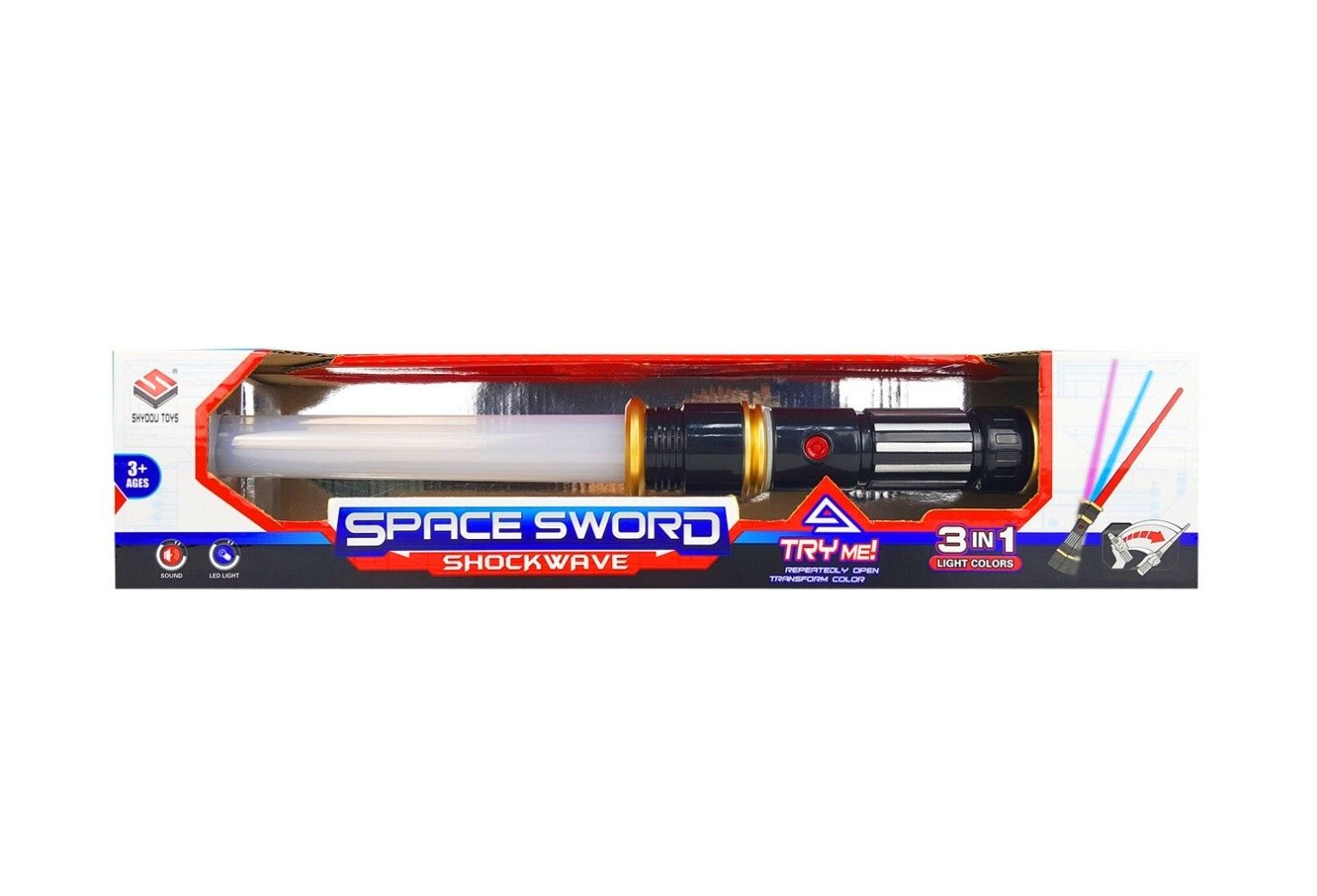 SPACE SWORD 3 IN 1 COLOUR LIGHT &amp; SOUND