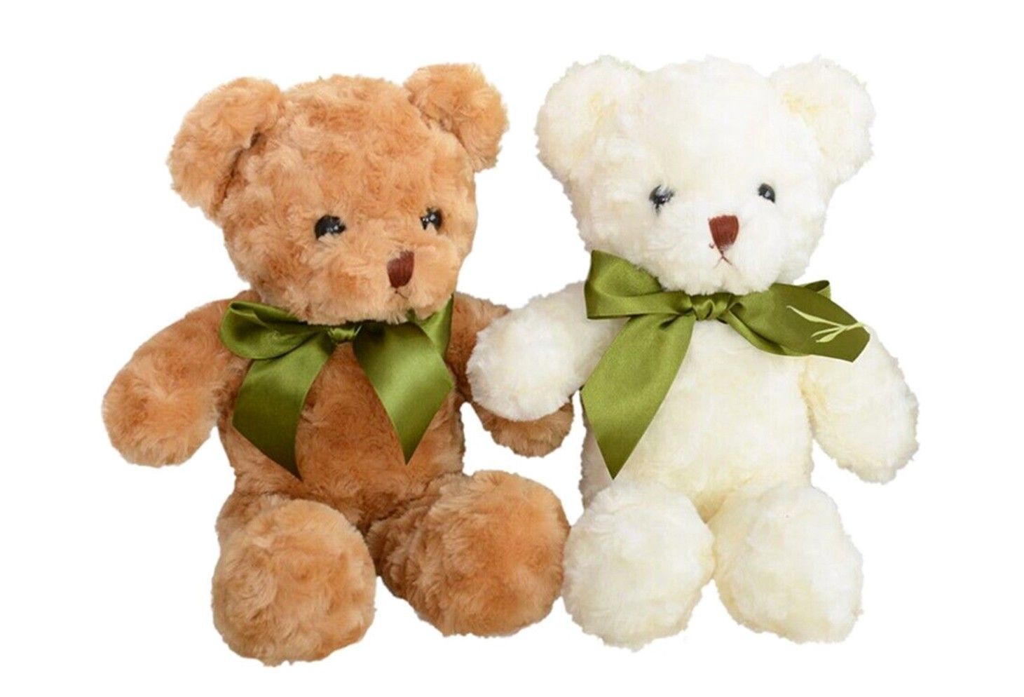 33CM TEDDY BEAR W/RIBBON BOW 2 ASTD