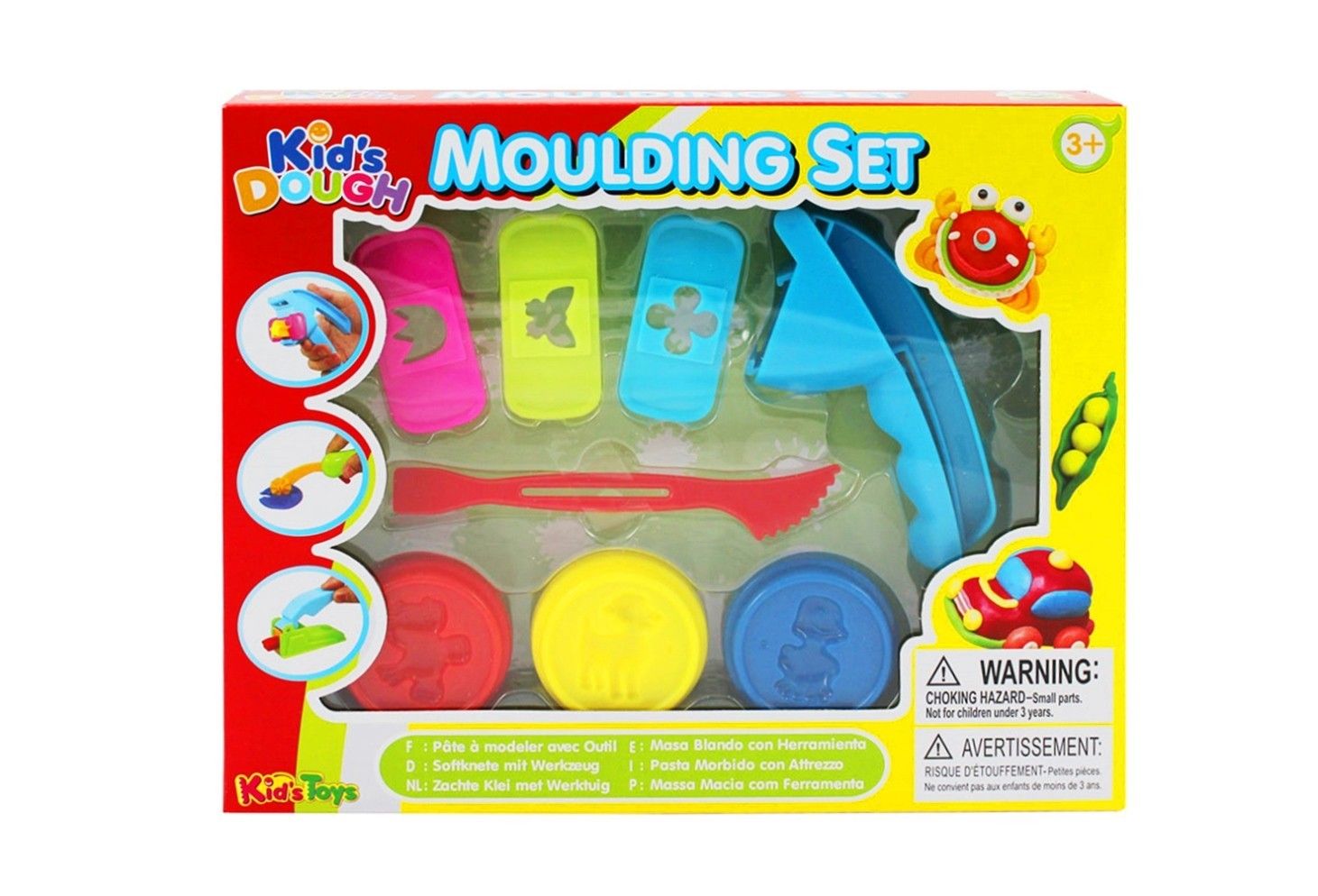 KIDS DOUGH MOULDING SET 8 PCE