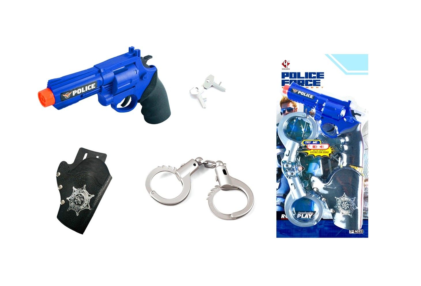 POLICE FORCE ARMS PLAYSET ON CARD