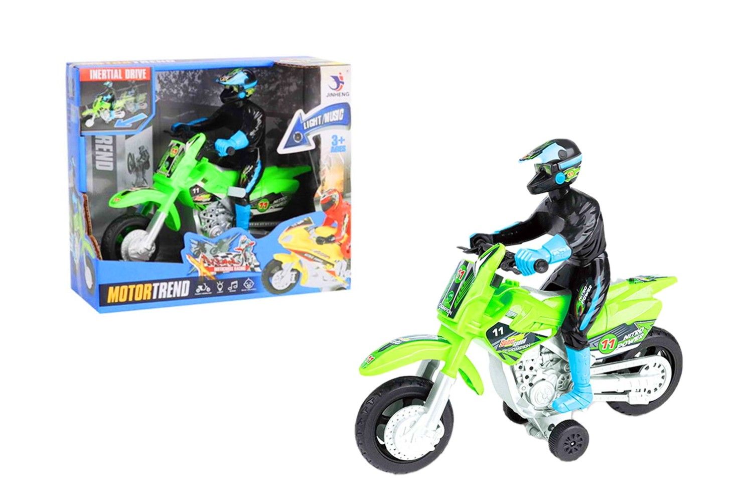 FRICTION MOTORBIKE W/LIGHT &amp; SOUND 2 ASTD
