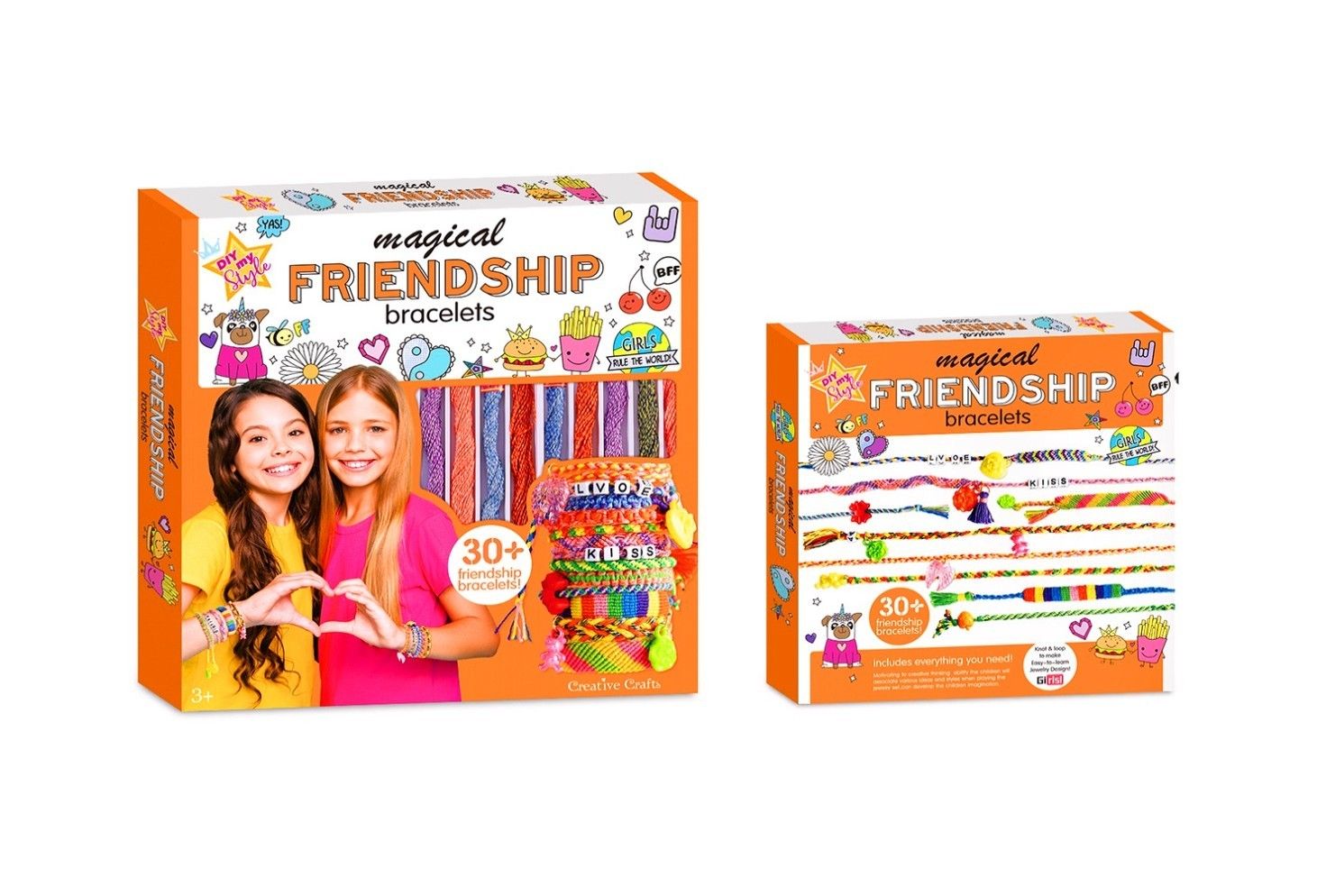 DIY MEGICAL FRIENDSHIP BRACELET SET IN W/B OVER 30 PCE