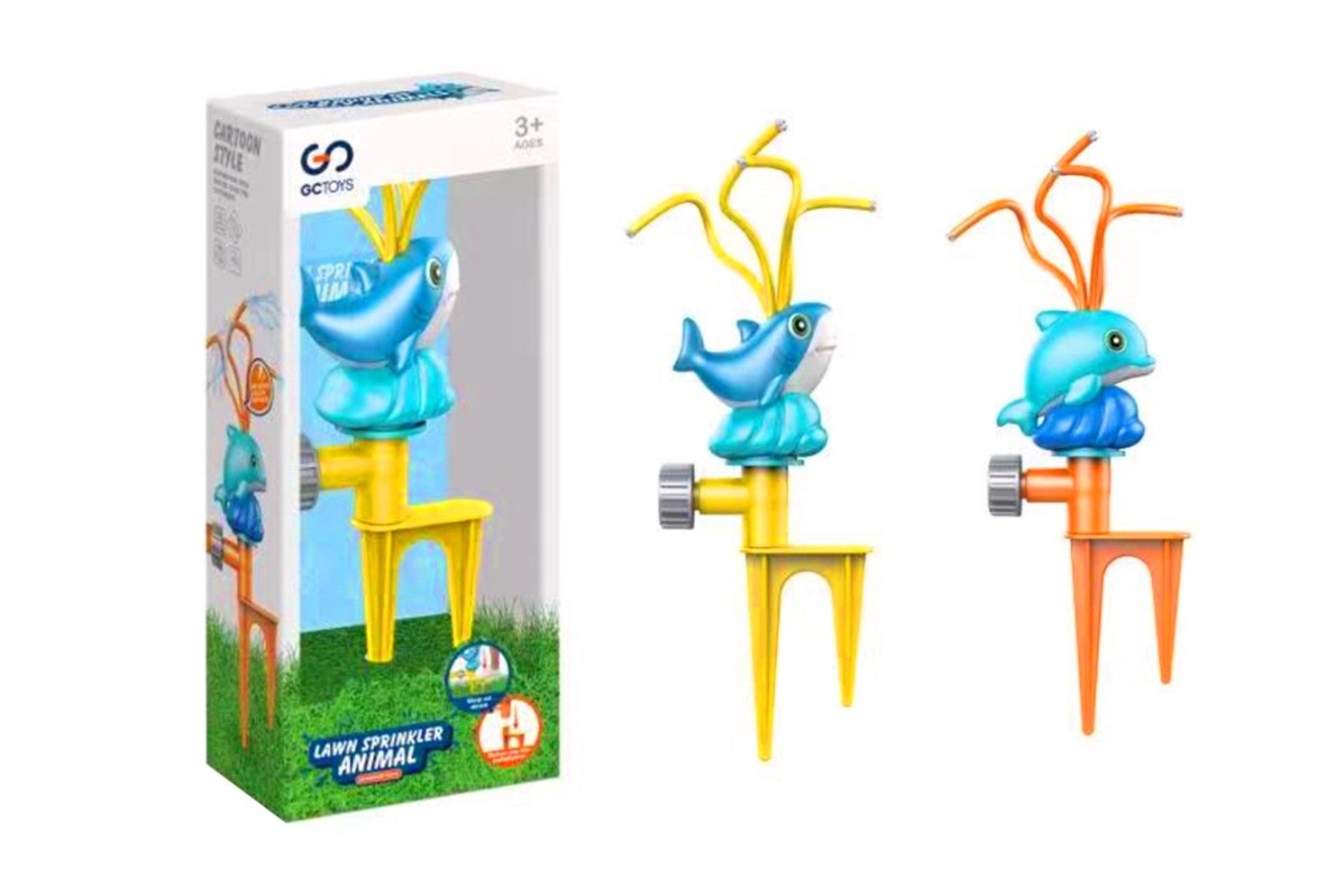 DOLPHIN LAWN SPRINKLER IN DISPLAY BOX
