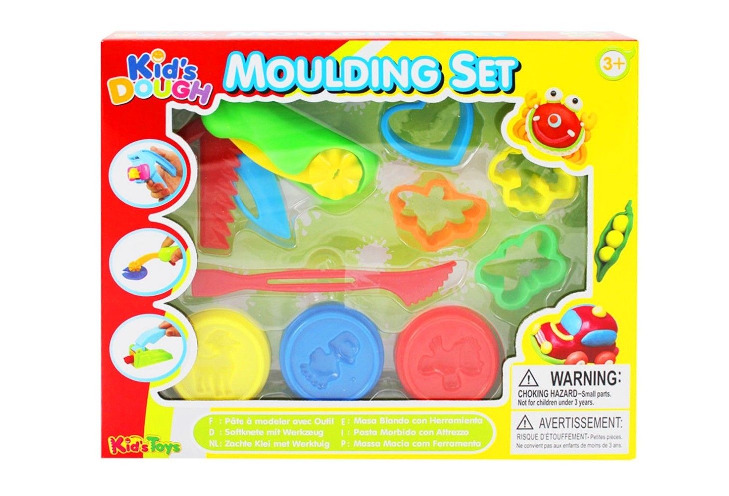 KIDS DOUGH MOULDING SET 9 PCE