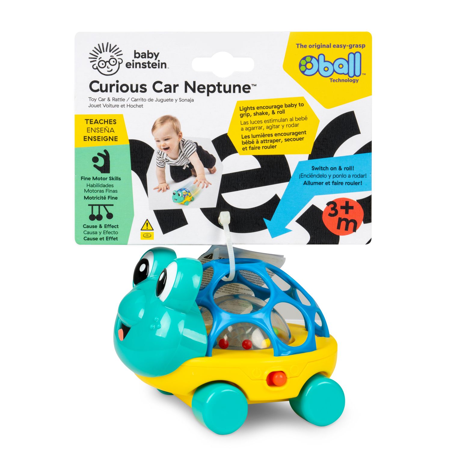 BE CURIOUS CAR NEPTUNE™ OBALL™ TOY CAR &amp; RATTLE
